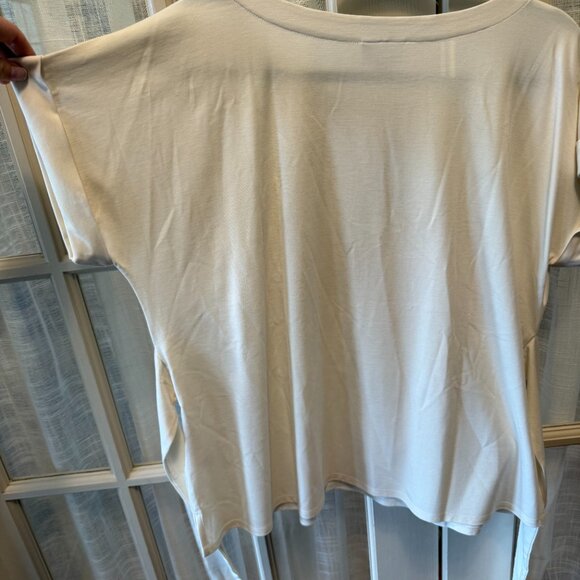 NWT J. Jill Soft Short Sleeve Front Tie Blouse - Picture 5 of 5
